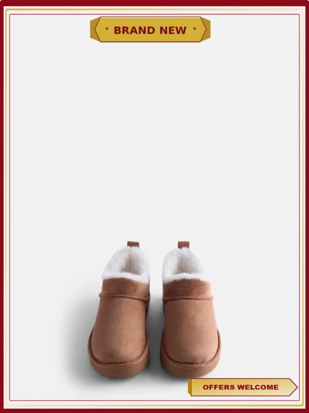 Faux Shearling Platform Boots Girls Pull-On Winter Boots